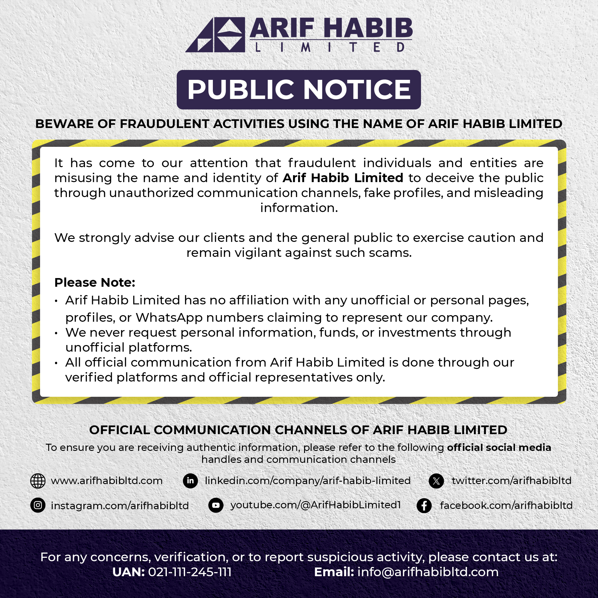 Scam Warning Banner